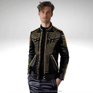 Veste d'hiver pour homme XS personnalisable, style streetwear, en cuir de vache et toile, écologique, respirante et légère, à la mode - Product Image 1