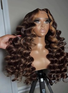 Peluca de Cabello Humano de 24 Pulgadas de Calidad de Exportación para Mujer, Peluca sin Pegamento con Encaje HD y Cabello de Bebé, Acabado Natural, Disponible para la Venta - Product Image 6