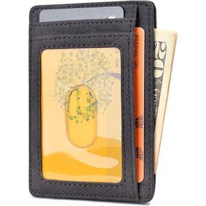 Portafoglio Sottile in Pelle Sahara Carbon Black con Blocco RFID, Tasca Frontale, Unisex - Product Image 2