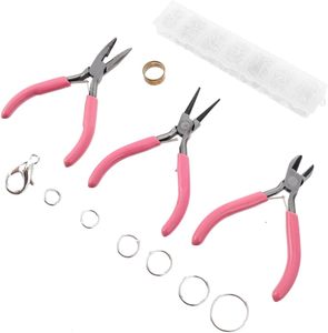 Stainless Steel Jewelry Making Kit for <b>Bracelets</b> Necklaces Earrings-<b>Beads</b> <b>Charms</b> Findings Pliers Beading Wire - Product Image 2