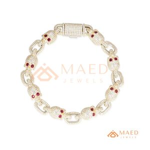 Luxury Skull Link Bracelet <b>for</b> Women <b>Men</b> Gold Tone Iced Out Fashion Chain Bracelet Statement Jewelry Gift - Product Image 5