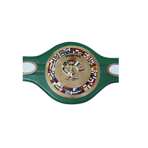 Ceinture de champion de lutte américaine verte avec drapeaux, design personnalisé, ceinture de champion plaquée or, qualité supérieure - Product Image 1