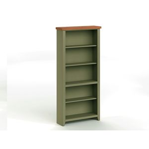 Bridgevine Home libreria da 72 pollici alta 5 ripiano con finitura verde salvia e legno di frutta senza bisogno di assemblaggio - Product Image 2