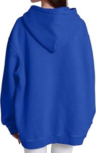 Men's Oversized Pullover Quarter <b>Zip</b> Hoodie Loose Fit 100% Cotton Winter with Pocket Made in Pakistan - Product Image 2