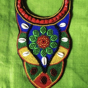 CRYSTAL CRAFT - Collar de Cadena Corporal con Cuentas Grises Transparentes de Alta Calidad, Chal Africano con Cristales - Product Image 3