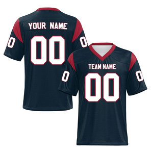Camiseta de Fútbol Americano Personalizada para Hombre, Cuello en V, Manga Corta, 100% Poliéster, Malla Transpirable, Impresión del Nombre del Equipo Sublimada - Product Image 1