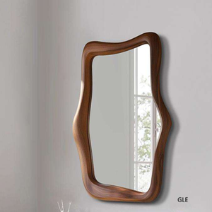 Factory Supply Modern White Wooden Irregular <b>Floor</b> Standing <b>Large</b> Asymmetrical Wall Decor Dressing Makeup <b>Mirror</b> - Product Image 2