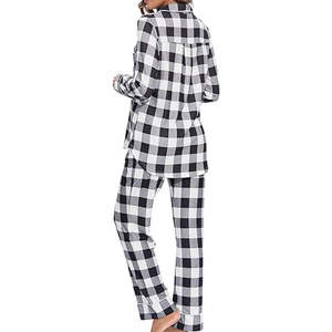 Pyjama d'hiver pour femmes de haute qualité, personnalisé, en tissu peigné, ensemble 2 pièces, séchage rapide, respirant, vêtements de détente - Product Image 2