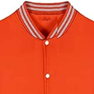 Custom Logo Vintage Varsity <b>Jacket</b> for Men Stand Collar <b>Leather</b> Sleeves Embroidery - Product Image 2