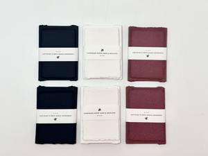 Juego de Papelería de Papel de Algodón con Borde Irregular, Papel para Escribir y Sobres Hechos a Mano, Ecológicos, Colección de Regalos Artesanales al por Mayor - Product Image 4