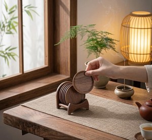 High Quality Natural Wooden Coasters Built for Daily Protection of Dining Coffee and Office <b>Tables</b> From TIMELESS CRAFT - Product Image 2