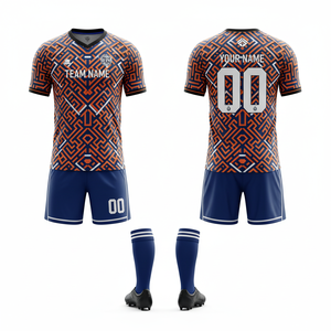 Uniforme de Fútbol de Verano Premium al por Mayor para Equipos |   Pantalones Cortos Deportivos de Jersey 100% Poliéster que Absorben la Humedad |   Completamente - Product Image 6