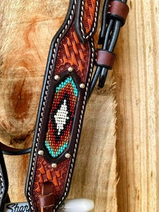 บังเหียนม้าแบบตะวันตก ผลิตในอินเดีย ทำจากหนังแท้จากเมืองกันปุร์ พร้อมสายบังเหียนและอุปกรณ์ทองเหลือง/สแตนเลส/โลหะผสม ราคาขายส่ง - Product Image 3