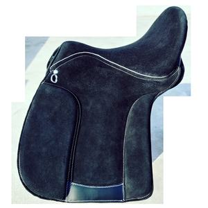 Wholesale English Dressage <b>Saddle</b> Full Swede Smooth Leather Western Style with Wood Plastic Tree for Horse Riding - Product Image 1