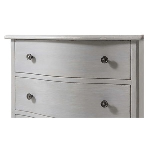 Alexander Nightstand Made of <b>High</b> Quality Mahogany Wood in Gray and Equipped with 3 Drawers for Indoor Use - Product Image 5