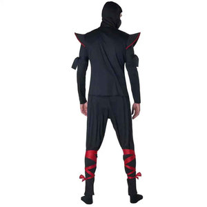 Costume de ninja blanc à capuche une pièce, bordure dorée, ceinture noire pour adultes, unisexe, coupe régulière, 100% coton extensible - Product Image 6