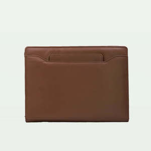 Genuine Leather Zip Around Document Portfolio Folder Executive Business Planner Organizer File Sleeve <b>Case</b> Handbag - Product Image 1