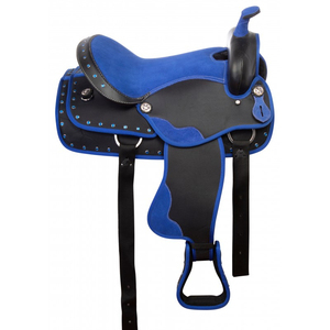 Selle de cheval synthétique de style western anglais pour la course, design personnalisable, couleur au choix, haute qualité, fabriquée au Pakistan, logo personnalisé - Product Image 1
