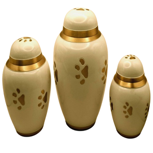 Urna Artesanal para Cenizas de Mascotas con Huella de Pata – Recuerdo Duradero de Cerámica para Cremación con Tapa Sellada Segura, Conmemoración Clásica - Product Image 2