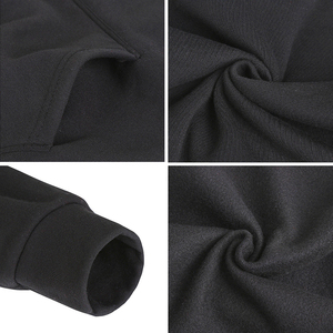 Sudadera con Capucha para Hombre, Color Sólido, Corte Regular, Felpa, Informal, Otoñal, con Bolsillo - Product Image 6