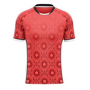 Camiseta de Fútbol para Hombre, Manga Corta, Cuello Redondo, Patrón Geométrico Sublimado, Poliéster que Absorbe la Humedad, Ajuste Ceñido, para Todas las Temporadas - Product Image 6