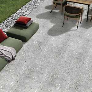 Carrelage mural et de sol en porcelaine à finition sculptée Neo Terrazzo moderne, multi-tailles, pour la décoration intérieure des hôtels et villas de luxe - Product Image 1