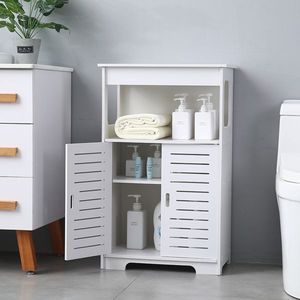 Mobile da Bagno in PVC con Doppia Anta, Altezza 80cm, 2 Scomparti (50x30x80)cm - Product Image 4