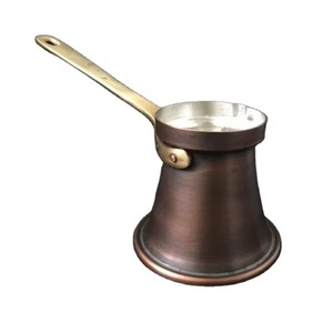 Gorgeous <b>Copper</b> Turkish Coffee Pot Round Percolator with Handle Vintage Design for Coffee Making - Product Image 1