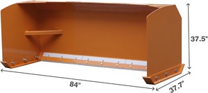 Pelle à neige pour matériaux en vrac, lames de pelle en caoutchouc et en fer pour chargeuses compactes, fixation rapide universelle, usage intensif - Product Image 2
