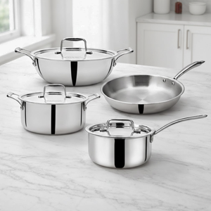 Juegos de Utensilios de Cocina de Acero Inoxidable Estilo Americano - Duraderos, Fáciles de Limpiar, Aptos para Gas e Inducción - Product Image 3