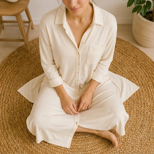 Ensemble de vêtements de détente pour femmes écologiques en polyester et rayonne, doux, respirant, confortable, décontracté, pour la maison - Product Image 4