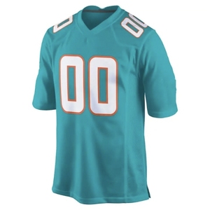 Maillot de football américain personnalisé en gros pour hommes, vert olive, col en V, manches courtes, sublimé, anti-humidité, avec numéros d'équipe - Product Image 6