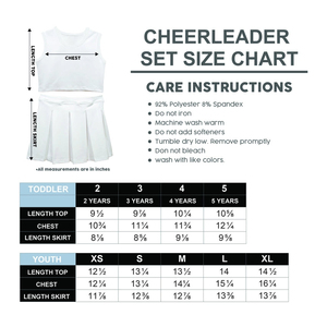Wholesale Toddler Girls Cheerleader Uniform V-Neck Vest and Pleated <b>Skirt</b> 2Pcs Yoga Sports Outfits - Product Image 2