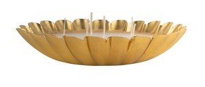 Modern design Decorative brass multi <b>wick</b> <b>candle</b> luxury scalloped bowl <b>candle</b> handmade metal <b>candle</b> holder offer customizations - Product Image 3