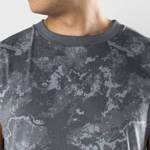 Camiseta sin Mangas para Hombre, Color Gris Camuflaje, Cuello Redondo, Secado Rápido, Estilo Deportivo, para Verano, Corte Regular, Prenda Exterior - Product Image 2