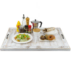 Bandeja de Servir de Madera de Excelente Calidad, Acabado Marrón Liso, Diseño Rectangular, Hecha a Mano, Elegante Bandeja Decorativa para el Hogar - Product Image 6