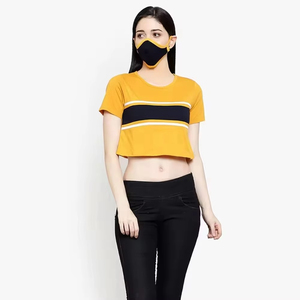 New Custom Design High Quality Breathable Summer Casual Women Canvas Crop <b>Top</b> T Shirts Wholesale Low Price - Product Image 1