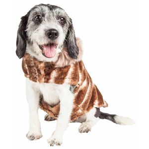 Abrigo de Visón para Perro con Estampado de Tiramisú Luxe Tira Poochoo, Ropa Elegante para Mascotas - Product Image 2
