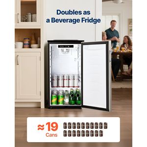 Dispenser di Birra Commerciale a Singola Rubinetto con 1 Fusto da 1/6 e Porta CO da 2,5 libbre, Scaffali Refrigerati, Kegerator per Birra - Product Image 5