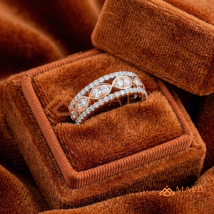 925 Sterling <b>Silver</b> Vintage Moissanite <b>Eternity</b> <b>Ring</b> Lab Grown Diamond Bridal Jewelry Women USA Luxury - Product Image 2