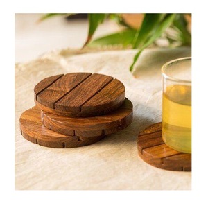 Posavasos de madera resistente al calor, posavasos de madera pulida y lisa para hogares y restaurantes - Product Image 4