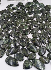 Jaspe Kambaba Natural, Corte Ovalado, Jaspe Cocodrilo, Patrón de Orbe Verde, Piedra Pulida de Rajasthan para Fabricación de Joyas al por Mayor - Product Image 3