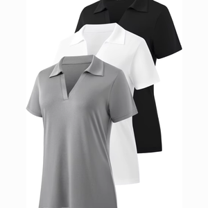 Polo pour femme en gros, respirant, séchage rapide, pour le golf, uniforme personnalisé, vêtements de sport, fabricant OEM - Product Image 3