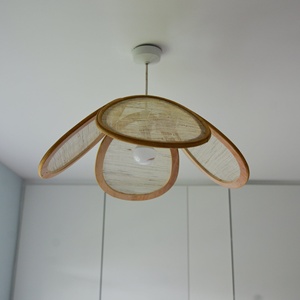 Pantalla de Lámpara de Bambú Natural Tejida a Mano, Estilo Japonés, Diseño Costero Tradicional, Minimalista, Transparente, Cubierta para Lámpara Colgante, OEM - Product Image 6