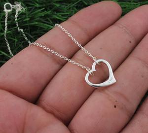 Pendentif Vintage en Gros en Argent Sterling 925 avec Sertissage Clos et Pierre Précieuse Rose en Forme de Cœur, Bijoux en Vrac, Prix Direct Usine - Product Image 2