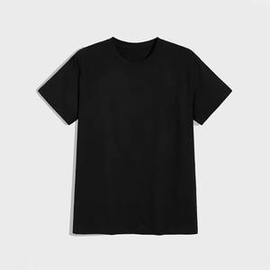 Camiseta negra personalizada 100% algodón, camisetas lisas para sublimación, tela de punto informal, 200/240 gramos de peso, camisetas para hombre - Product Image 4