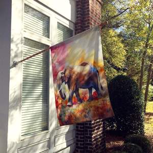 Grande Maison Éléphant Multicolore Drapeau Porche Manches Pôle Décoratif Cour Bannière Oeuvre Tenture Murale sur Polyester-Drapeaux Catégorie - Product Image 2