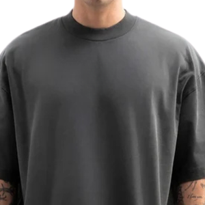 T-shirt Homme Coupe Boxy Col Rond Manches Courtes Décontracté Streetwear Lourd Personnalisable Fabricant de Vêtements - Product Image 3