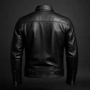 Veste en cuir élégante pour homme, couleur personnalisée, 100% cuir, veste en cuir slim personnalisée pour homme - Product Image 4