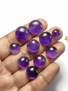 Ametyste Naturelle Ronde Cabochon, Pierre Précieuse Améthyste Violette Ronde Cabochon Polie, Pierre Non Montée - Product Image 4